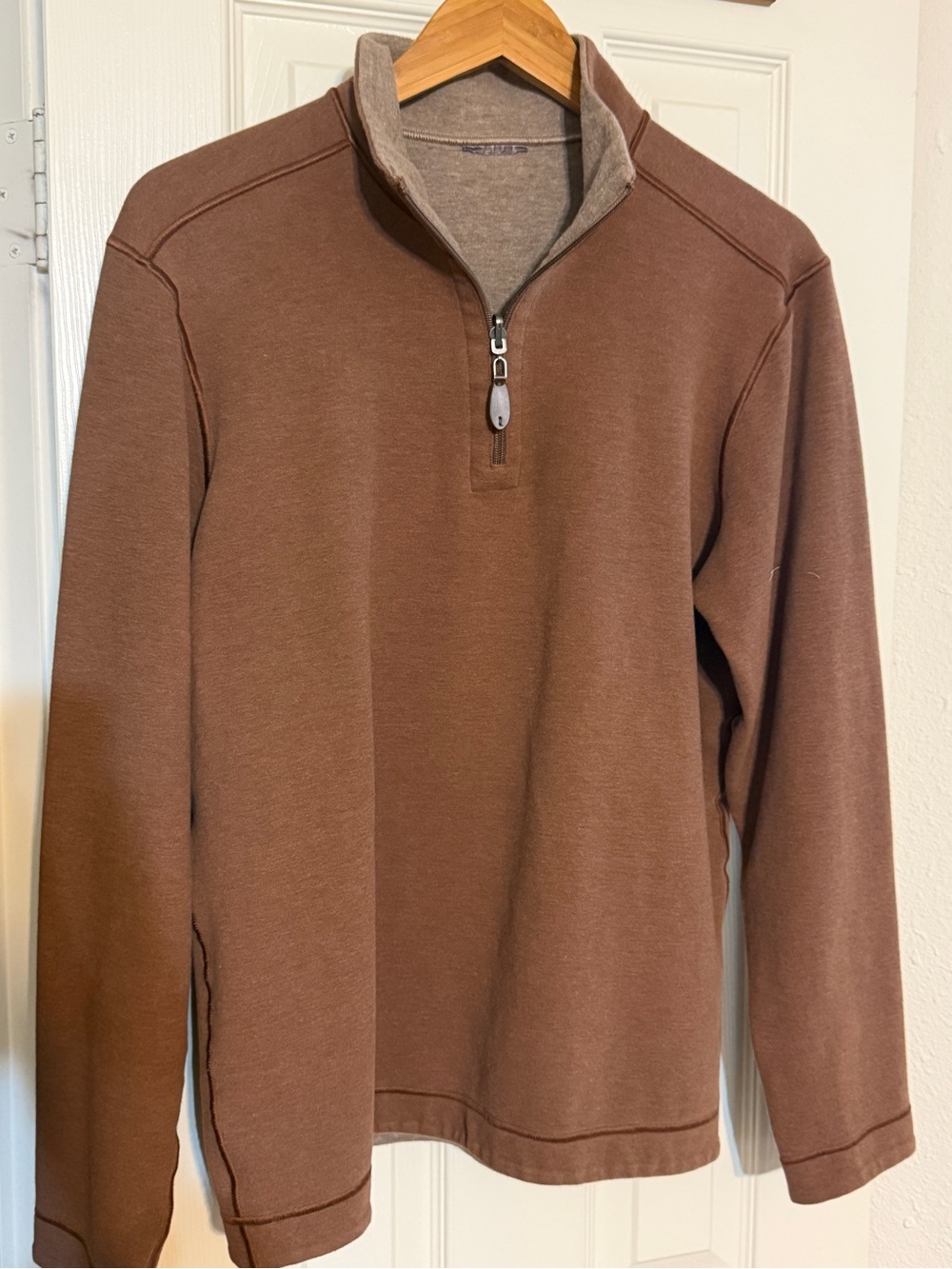 Johnston and Murphy Men’s Quarter-Zip Popover - reversible